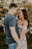 The material is thin but it is not see through at all. I wore this for engagement photos and I love how it turned out! - Lindsey M.