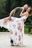 Dress is absolutely beautiful and is made from very high quality material. The snap button wouldn't stay closed, but I adjusted the straps and it worked just fine! Wore it for our engagement pics and I LOVE how they turned out!! - Lexi T.