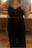 I have been on the hunt for the perfect black jumpsuit and this is at. So flattering and comfortable and easy to dress up or down. I was worried the legs would be too long since I'm a bit short but they were a really good length for me. - Savana R.