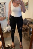 I absolutely love this body suit! I wore it with nipple covers and it was just perfect. The material is so soft, and you can untie the straps to adjust to make it tighter if you want! I have a long torso so I was pleasantly surprised with the fit. Perfect for summer and can wait to tuck it into jean shorts also! - Morgan J.