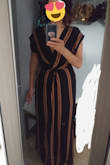 The material of the dress is thin, as a swim cover-up should be. It works as a dress beautifully if worn with a nude slip. The neckline requires pinning so it works as a dress, or a bralette. It fits beautifully and is very sexy in an understated way with the side slits. I love it and it will be a go-to dress, casual and dressed up, after a few small alterations. - Angelica S.