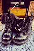 These are gorgeous, and they add a little something extra to every look! They were a bit squeaky and stiff at first (as with all doc martens) but I just wore them around my house a few times before wearing them out. Now they're so comfy! I have somewhat wide feet and usually wear an 8.5 but the 8 is perfect. They are even kitty approved!! - Katy F.