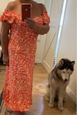 This is such a pretty dress, I wore it to a event and for a lot  of compliments. Love the look. - Pat C.