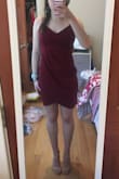 I love this dress!! I ordered a small and an XS -- both worked, but I liked the fit of the XS a bit more. The small came down a tad too long on my legs and the straps were a bit long as well. (I'm 5'3".) Both sizes hid my little stomach pouch perfectly though; the panel in front is super flattering. Cannot wait to wear this to my friend's wedding! - Abby C.
