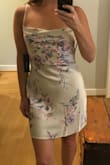 I am in love with this dress. I was nervous to buy this since it was final sale but so glad I did! It is not lined so it may be difficult to find the right undergarments but the quality still feels great. Slip dresses often accentuate my tummy but this one gathers and falls in all of the right places and is so flattering. Wish they had it in more colors! - Alexandra I.