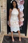 I ordered a medium for my hips and butt but got the top altered. Everyone loved the dress! - Natasha G.