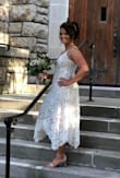 This dress is so pretty! The fit was perfect too! I did not even have to wear a bra! It was exactly what I was looking for on my special day! It was simply perfect and gorgeous!! I had so many compliments on it too! - Jera G.