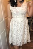 A little tight around the mid section & the armpits for me, but a BEAUTIFUL dress. Not see through, good length, great quality, just beautiful dress. Earrings & undershirt are also from lulus - Monica Y.