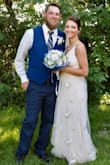 Decided on a whim to stop stressing about wedding plans for this fall during a pandemic, and got married on the 4th of July. Only had 3 weeks to throw everything together. I ordered a small and an extra small to make sure I got the right fit. Return was a breeze for the small. This dress fit like a glove! It was beautiful and flowy. Material was just thick enough that it wasn't see through, but perfect for an Iowa summer. My only issue was hiding a bra. Not much for support in that area, a backlass adhesive bra worked long enough to get through the ceremony and pictures. Got so many compliments on the dress. - Beth N.