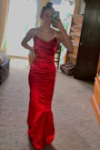 i LOVE this dress!! i got it for prom which was unfortunately cancelled due to covid but i plan on wearing it for my postponed prom or next years!! the bust, waist, and length were perfect for me, the only part that was a littttle bit loose was the hips, but mine are smaller than the size chart recommended. i think it would be a perfect true to fit if my hips or butt was a little bigger. it's not loose enough to look bad tho! I'm super happy with this super affordable and good quality buy. - Julia K.