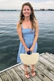 Such a cute summer dress. Quality material. Comfortable and flattering. I did have to adjust the ties on top but still overall love it. - Ashley A.