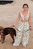 It's a cute set but the pants are definitely big. It's suppose to be a loose look but even so, I would go 1-2 sizes down. I'm normally a small/med size but I had to get an X-small which was surprising since I have a butt and larger hips. - Karen L.