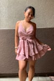 Love this romper! It's super cute and the material is really soft. The straps are adjustable so you can modify them as needed. The coverage in the front is a bit light so if you don't want to accidentally have a nip slip, I'd recommend wearing some type of covering over the girls. :) - Mai K.