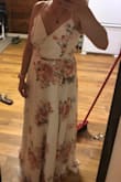 Very beautiful.
Ordering online is a gamble but I ordered two possible wedding dresses and both and above-average quality material fit.
Size chart was accurate.
This dress is a wrap and a little tricky to put on.
Material not translucent. Dress is lined with soft silky material and very comfortable to wear.
A bit long for me but maybe better for wearing heels
You'll love it - Heather R.