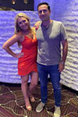 This dress is perfect for dressing up and also being comfy. We walk a lot when we visit Vegas and this dress moves with you. I love the stretchy fit and flattering cut of the dress. Shows a little leg, a little cleavage and hugs the right areas. I have it in orange and blue too. One of my fav Lulu dresses. - Molly L.