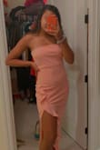 This dress is so comfy and I love the color. I love the way it fits around my chest and it fits my body well. - Amarah J.
