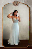 I definitely loved this dress and couldn't have made another choice. The fabric is of excellent quality and you can't believe you paid so cheaply for such an elegant dress. Due to COVID 19 my wedding was a ceremony in the backyard and I was looking for dresses online, as the physical stores were closed. When I found the Lulus website I was very happy. I loved 2 dresses here and chose this one. A tip: If I was ordered according to the size chart on the site, I would have to order size "6" but reading the reviews and seeing the women's body similar to mine, I decided to order the size "4" and it was perfect on my body, I didn't need to change anything. It was delivered in just 4/5 days for me, I was worried to be delivered on time, but it arrived faster than I imagined. Everyone loved the dress and I was feeling like a real princess in it. I will take him to Brazil for my wedding ceremony there too, I will not change because I loved so much! You will not regret!
Thank you Lulus!!! - Stéffany M.