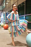 I love this dress! I got the rainbow print to wear for a weekend out and it was stunning and so flattering! I got tons of compliments and I can't wait to wear it again for a summer wedding! - Hannah S.