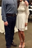 Loved this dress but thought the length was a little too formal. Had it hemmed and it turned out perfect. Fit great. - Zoey M.