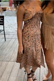 Love this dress! It's super comfortable and I get a lot of compliments when I wear it, however it runs VERY LARGE! So buyer beware. I have an XS and when I bought it I was 7 lbs lighter and 2 inches smaller in my waist and hips. I felt like it was just hanging on me. Since then I have gained above stated weight (I call it the Covid pounds. Lol). And the dress is STILL A LITTLE LARGE, I'm just no longer swimming in it. So things to think on if you decide to go with this dress. Attached photo is a more recent photo. - Elizabeth F.