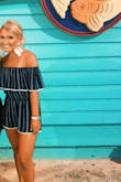 Such a fun outfit! My butt wasn't hanging out and the top wasn't being exposed. Gently fits against my shoulders. A nice choice for a summer night - Alexa R.