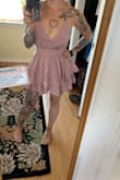 So glad I decided to buy this. I usually look super weird in rompers (I'm curvy af in my hips and have muscular thighs) but this one looks so cute and dressy. - Brenna J.