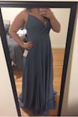 Great dress but super long! But I am used to hemming dresses because I'm short. I am also small chested so I felt a little more comfortable sewing the front piece closed a little. - Christina S.