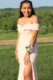 I bought this dress for my senior prom, and I loved it. I had never online shopped, but I loved this dress! I bought a size Small and it fit just fine. There is padding in the top area it hugs every curve and part of body. If you don't like to feel tight then I recommend going a size bigger. I loved this dress. Silky and smooth. It's not very heavy and forms your body really well. It hugged my curves and made them pop. Got so many compliments - Jennifer N.