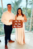 I wore this outfit for dinner after we eloped and it was literally perfect. Soft, flowy skirt with a high slit for a little sexiness! The top was adjustable which was perfect so I could pull it tighter I actually wore the top with shorts another night. - Stephanie S.