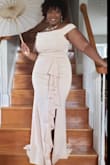 A very simple, elegant dress!! Wore this for my backyard wedding and it was PERFECT. I felt svelte and beautiful. My husband literally lost his breath..... Great quality and super comfortable!! - Vikki M.