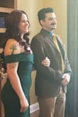Great dress love the color! Was my reception dress me and my husband matched green. Can easily sit down in it - Jackie F.