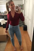 My only complaint is that it's too hot to wear these right now! They're sooo cute and very comfortable. Nice stretchy jeans, great quality. They do have a pretty strong odor, I had to wash them right away once they were delivered. Love the high waist and snug fit. Super comfortable due to the stretch of the material. - Brittany B.