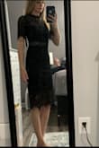 I continue to be impressed by this site. Everything I order is wonderful quality and fits great. This is tight right where it should be and still looks classy and elegant even with the cut outs in the middle. The length is just right too, and I usually have a problem with stuff being too long. I love this so much. - Lauren H.