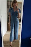 I absolutely love the jumpsuit! It is a little long so I gave it to a tailor, but now it's perfect. Can't wait to wear it to probably all the next festivities. - Julia P.