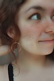 These earrings are so cute! They're simple enough that I could wear them casually or dress them up. I'm a huge moon girl so I love that these look like the moon. - Brooke B.