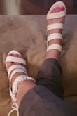 true size and very comfortable. It's hard to find a white sandal very sexy !!! - Jessica B.