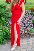 I wore this dress to prom! I got so many compliments. The material is really good quality!!! Sooo happy with my dress - Hannah F.
