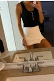 Love that this skirt is actually shorts. It was very stretchy and worked well with my bodysuit! Got many compliments on it. - Toniann L.