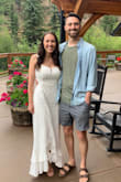 Loved this dress and it made my fiancé SWOON when I walked up to our wedding rehearsal! Definitely glad I ordered the small so that it fit tighter as I wanted. I'm always a little bit nervous with sizing because I am a bit bustier on top but this dress stretches and will flatter any chest size!! It's so soft and comfortable too. I could stay in it forever. Can't recommend it or rave about it enough :) - Samantha T.