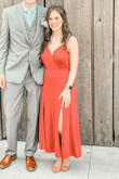 Got this dress for a wedding and loved it! Got lots of comments on it. I definitely recommend wearing heels if youre on the shorter side. The dress fit a little loose in the armpit area but I dont think many people noticed. - Maddie M.
