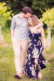 I got this dress for my engagement shoot and it fit perfectly. I'm short so maxi dresses are always a gamble, but with just a regular shoe on I didn't need to hem it. The tie hit my natural waist and it was great that it was adjustable. The straps were also adjustable. It flowed perfectly and was super comfortable! The adjustments things for the straps were a little cheap, and one of the two loops for the waist tie broke without me doing anything, which is the only reason I wouldn't rate it 5/5. - Gabby P.