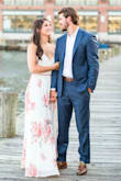 Used this dress for part of my engagement photos. The fabric/pattern is so so pretty. Only complaint is that the little clasp that holds the top together came unsnapped pretty frequently. Otherwise loved it! - Becca R.