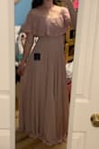 When I tried this dress on, I felt so beautiful! I was worried it would hide my figure and cover my waist in an unflattering way, but it did not! The fabric allows the skirt to fall very nicely. This one is more formal/fancy than I was expecting, but I'll definitely be wearing it to the next romantic date night I go on. It's so fun to twirl around in the skirt, which is a bit long but I think it will be fine with heels. I just can't get over how gorgeous this dress makes me feel, while also staying on the modest side! If this ever comes back in stock in the white color in my size, I would consider wearing to my own wedding! - Kara G.