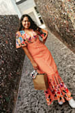 SUCH a unique dress and will definitely get compliments!:) Love this dress so much its so vibrant! The only thing is if you slouch there will be skin peeping through between buttons if you're curvy like me but I still love this dress its so comfy. - Sasha D.