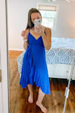 This makes the perfect dress for any event. I always size down in Lulus dresses. So I got an extra small and it fits great - Jen V.