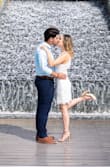 Great fit and was able to wear them the majority of the day! I wore these for engagement photos and bridal shower (same day) and was on my feet a lot. The thick heel gives you good support! - Kimberly M.