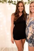 So many compliments! This romper fits true to size and the material is not that of an elastic feel. A little short, but that is a good thing! Show those legs! - Mackenzie S.