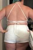 Cute but really impractical for larger breasted people. Embroidery is pretty. The ties in the back are almost impossible to lace by yourself. - Alina Z.