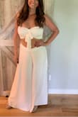 Wore this for a bachelorette party! So cute and comfy! So many compliments ! You can wear with flats or heels -
I did heels and it was so fun and flowie! - Danielle F.