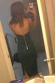 I am either an XS or S in Lulus dresses and I originally bought this in an XS but it fit quite snugly so I thought I would size up to a S for some breathing room but that was a big mistake! It looked like a misshapen sack on me and because of my event I had bought it for was canceled due to COVID I didn't even try it on until it was too late to return. As for the XS, the backside of it looked great but the front didn't look as flattering as I would have hoped and I felt like I was constantly smoothing it out because it crinkled easily. Photos are of the XS only. - Neha J.